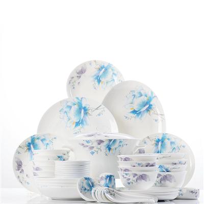 华为p30微信照片存储两次48头聆听花开骨瓷礼品餐具套装